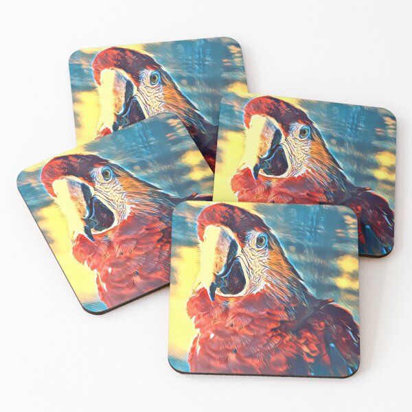 Item preview, Red macaw, red parrot or scarlet macaw staring at you. designed and sold by Rui Valverde.