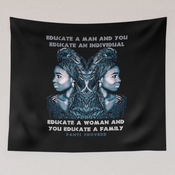 Item preview, Educate A Woman, Traditional African Fanti Proverb, African Costume African Gift designed and sold by Proverbial Wisdom Design.