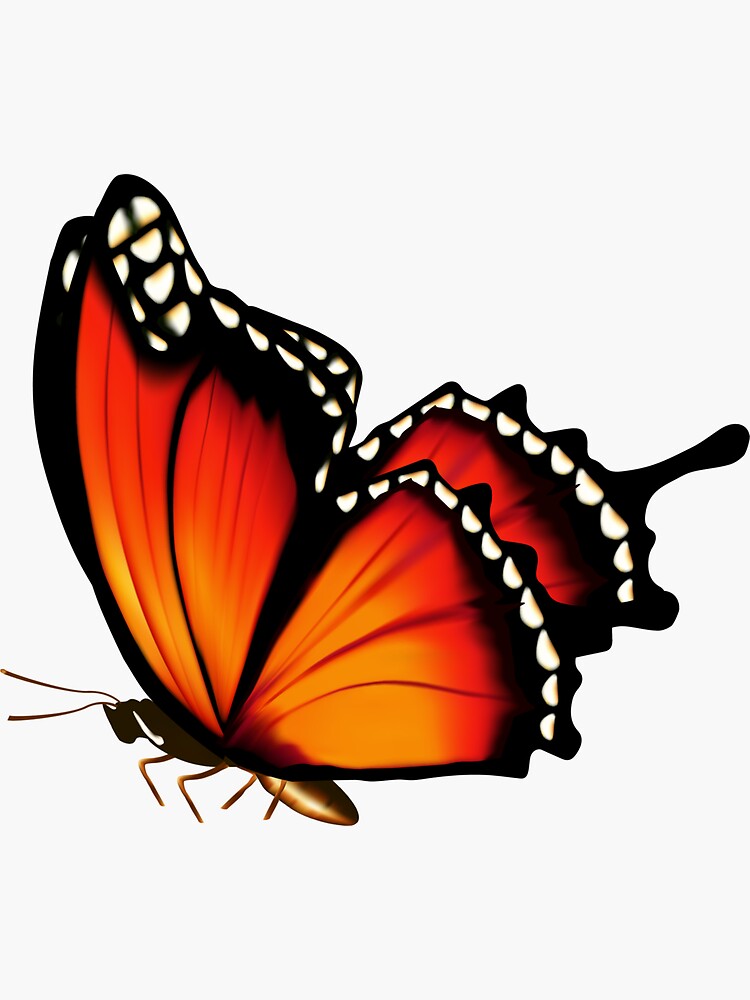 Pretty Butterfly Flying Sticker
