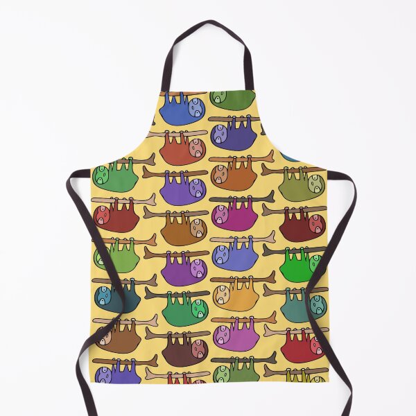 Item preview, Colorful Hanging Sloth Pattern (yellow) designed and sold by Davey's Designs.
