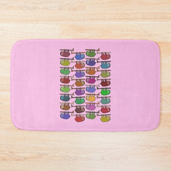 Item preview, Cute and Colorful Hanging Sloth Pattern (pink) designed and sold by Davey's Designs.