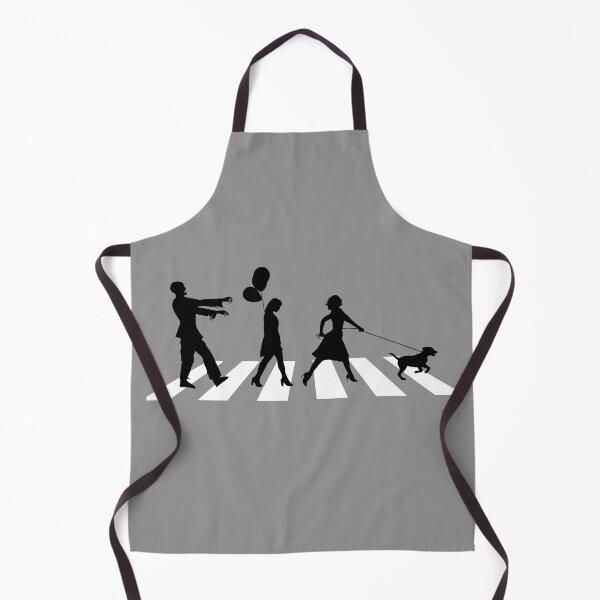 Item preview, Zombie after women Abbey Road crossing parody (white & black) designed and sold by SolidEarthArt.