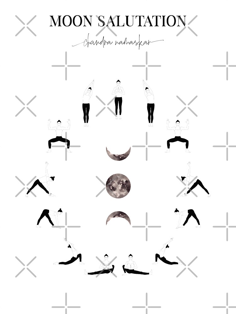 Moon Salutation Yoga Sequence PDF: Printable Download for the Sequence of  Chandra Namaskara Step by Step, DIN A4, Letter - Etsy