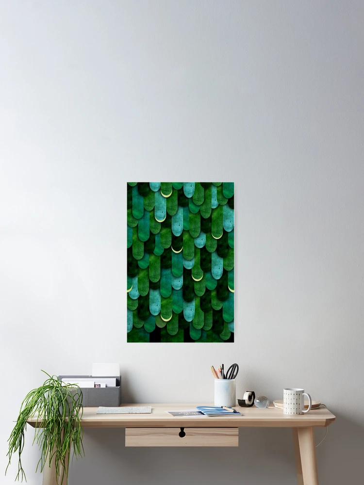Thumbnail 2 of 3, Poster, Cute Green Pattern designed and sold by DifferentCreate.