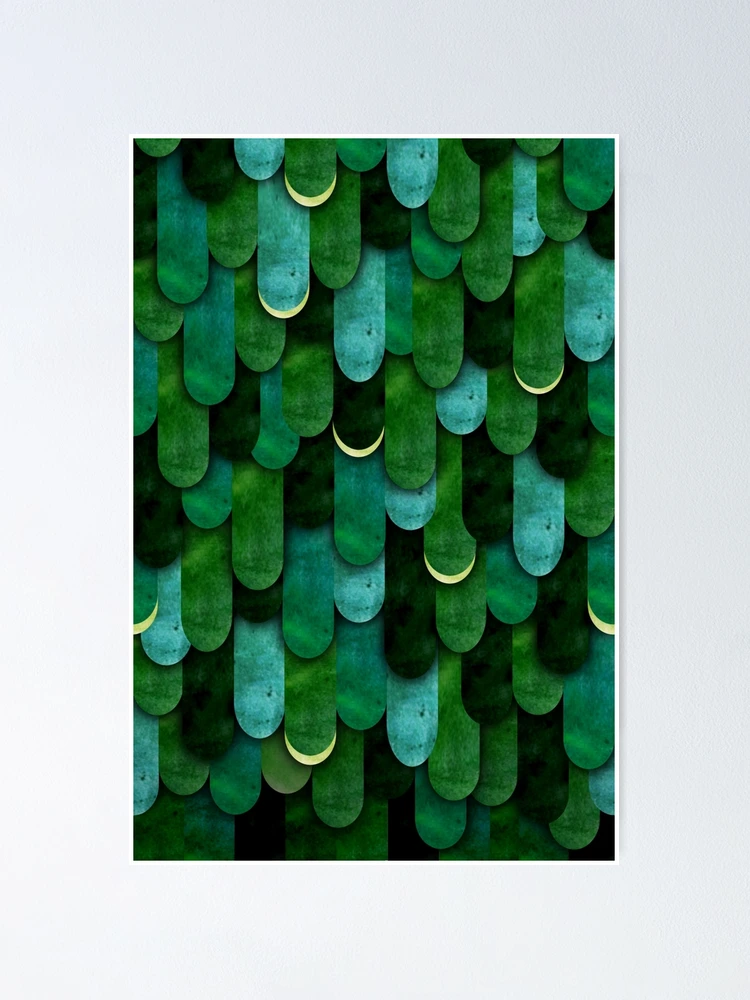 Thumbnail 1 of 3, Poster, Cute Green Pattern designed and sold by DifferentCreate.