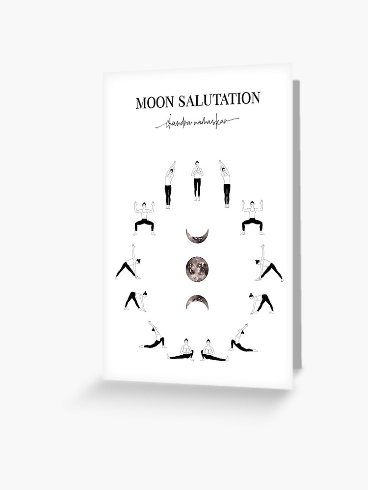 Yoga Dancer Pose Moon phases