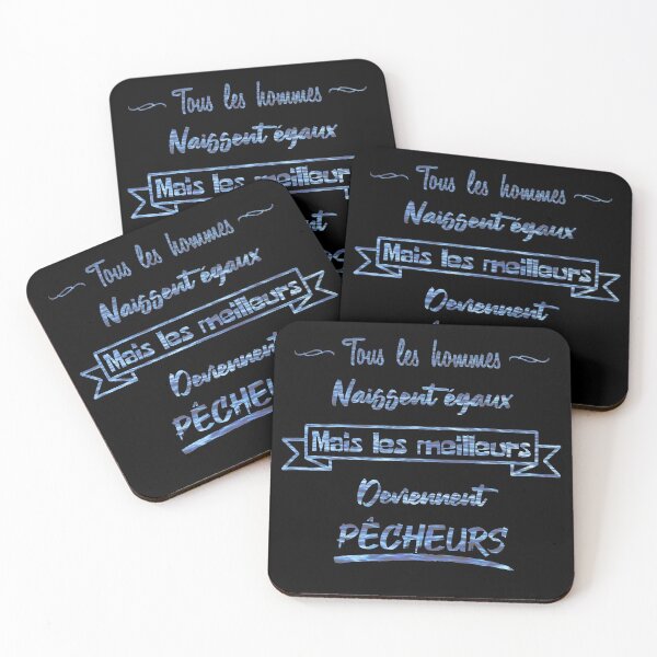Item preview, The best men become fishermen (French) designed and sold by 2Girls1Shirt.