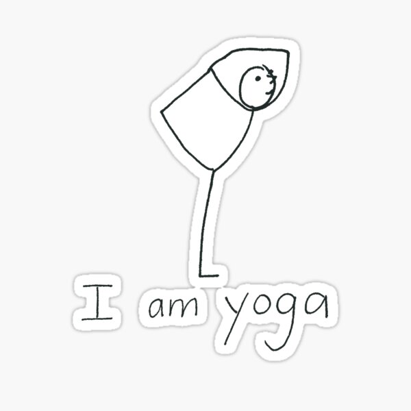 Item preview, I am Yoga - Stick Figure Series designed and sold by MonicaArtist.