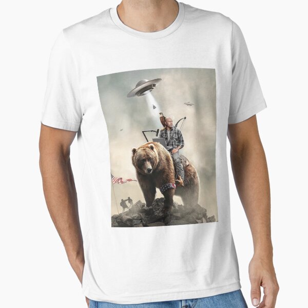 Item preview, Joe Rogan Riding A Bear (+ Aliens) designed and sold by kronotic.