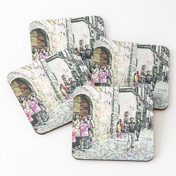 Item preview, Barbarano Romano: children and acrobats in the street designed and sold by Giuseppe Cocco.