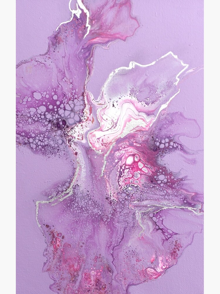 Thumbnail 4 of 4, Samsung Galaxy Phone Case, Purple flower - Dutch pour acrylic fluid art designed and sold by ImaaniArt.
