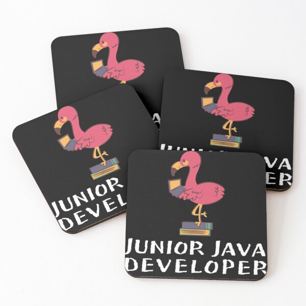 Item preview, CUTE JUNIOR JAVA DEVELOPER(feat Flamingo) designed and sold by RedFlamenco.