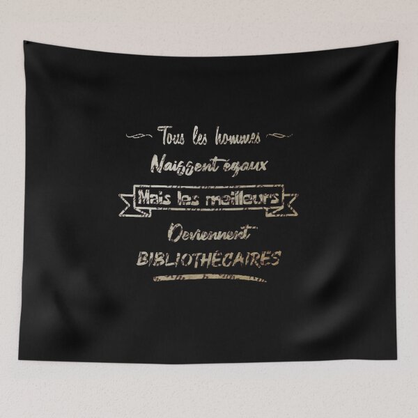 Item preview, The best men become librarians (French) designed and sold by 2Girls1Shirt.