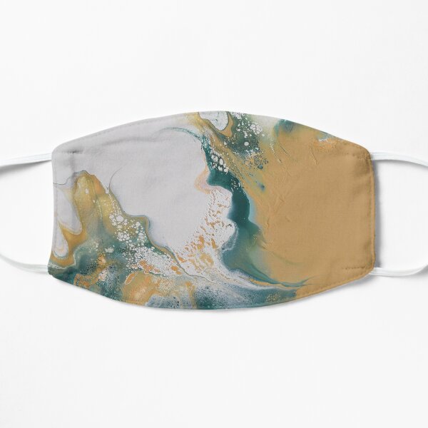 Sahara waves - Dutch pour acrylic fluid art Flat Mask