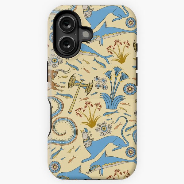 Minoan Fresco Motifs Pattern iPhone Tough Case