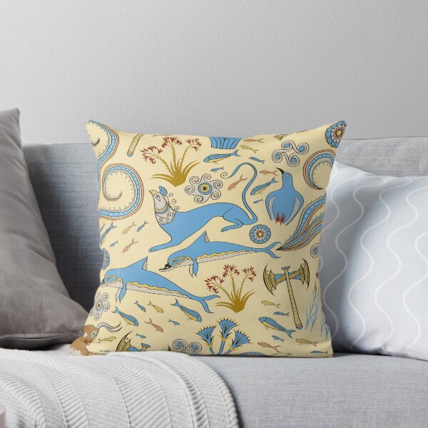 Item preview, Minoan Fresco Motifs Pattern designed and sold by AlexanderPetela.