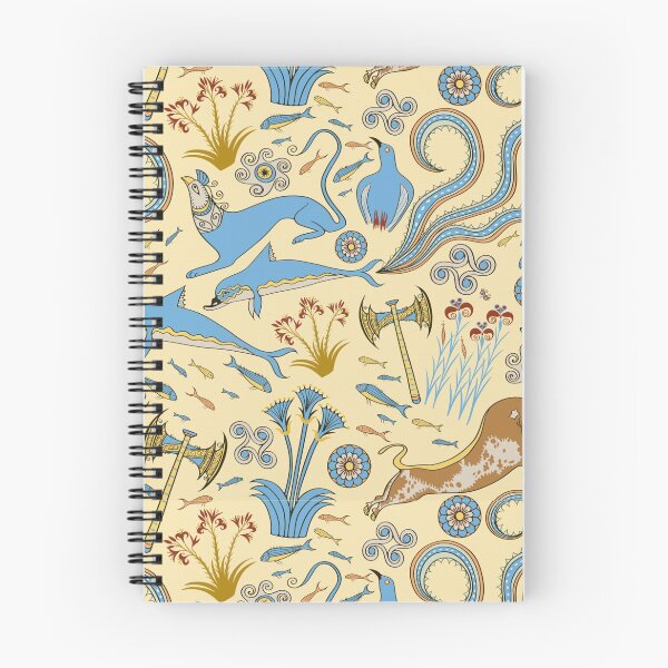 Item preview, Minoan Fresco Motifs Pattern designed and sold by AlexanderPetela.