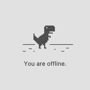 Chrome Dino | The Dinosaur Game | T-Rex Game | No Internet | Sticker