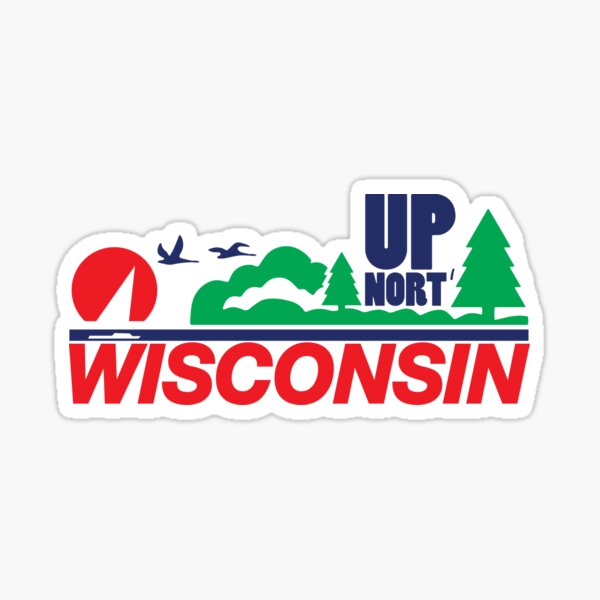 Vista previa del artículo con la obra «Matrícula de Wisconsin Up North' Funny Up North», diseñado y vendido por Kevin Willms.