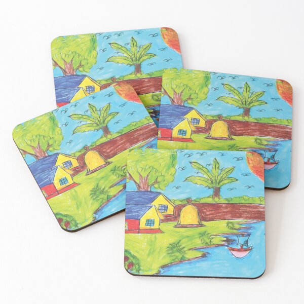 Item preview, Drawing Pictures of Village Scenery by Child designed and sold by Cheap Women's Shirts.
