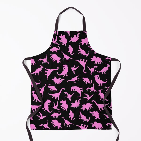 Item preview, Fun Dinosaur Pattern (Pink On Black) designed and sold by jezkemp.