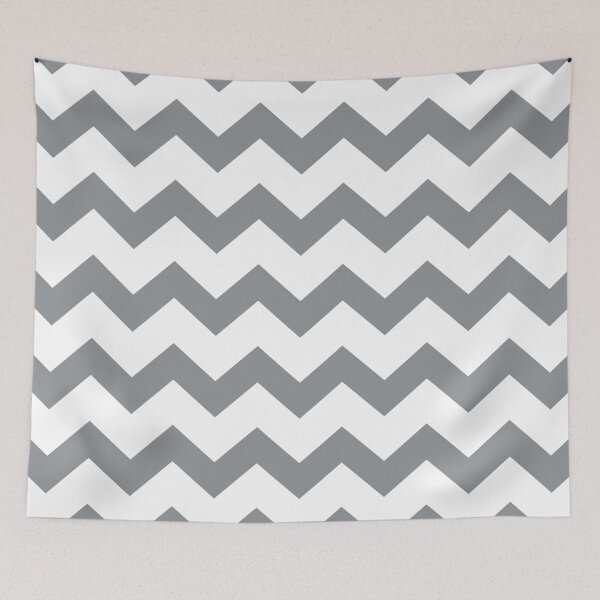 Item preview, Summer light gray plain background with white geometric zig zag pattern designed and sold by Brontorino.