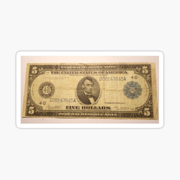 Item preview, Five Dollar Note Series of 1914 designed and sold by coinsxcrochet.