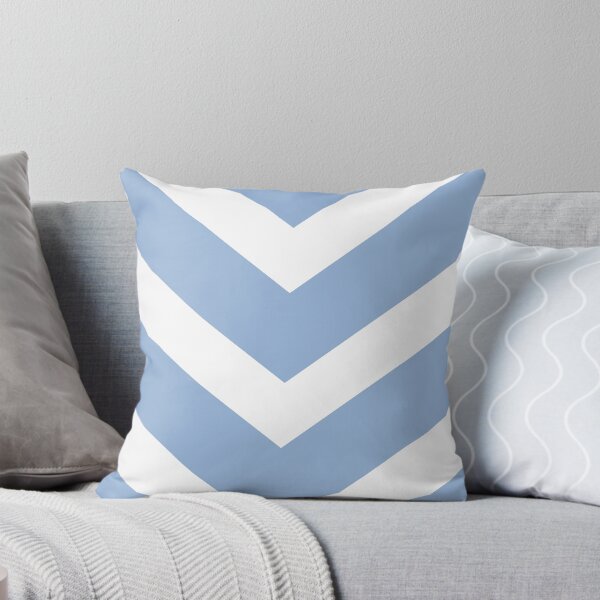 Item preview, Summer light blue plain background with white geometric zig zag pattern designed and sold by Brontorino.