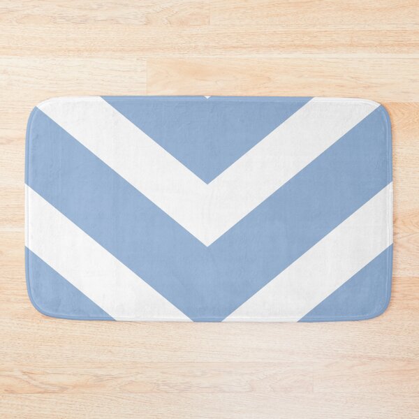 Item preview, Summer light blue plain background with white geometric zig zag pattern designed and sold by Brontorino.