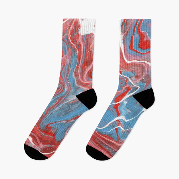 Item preview, Pour painting - Blue, red and white designed and sold by Captain Chromatic.