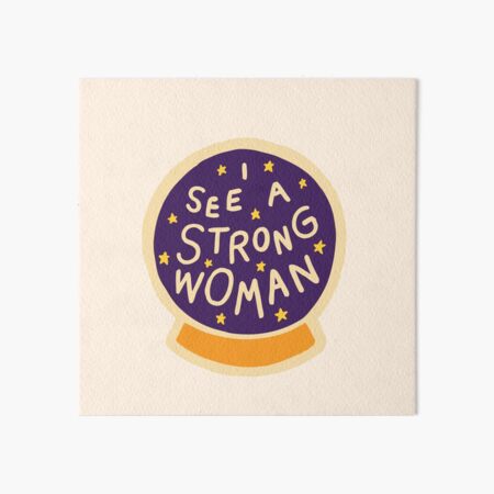 I see a strong woman on Cream Art Board Print