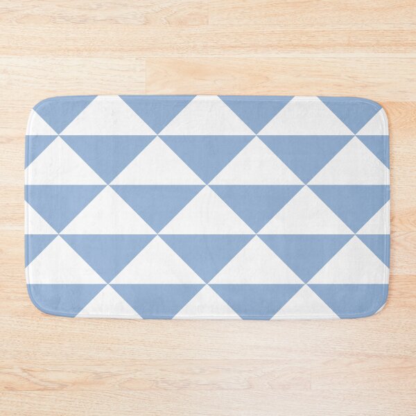 Item preview, Summer light blue plain background with white geometric triangle pattern designed and sold by Brontorino.