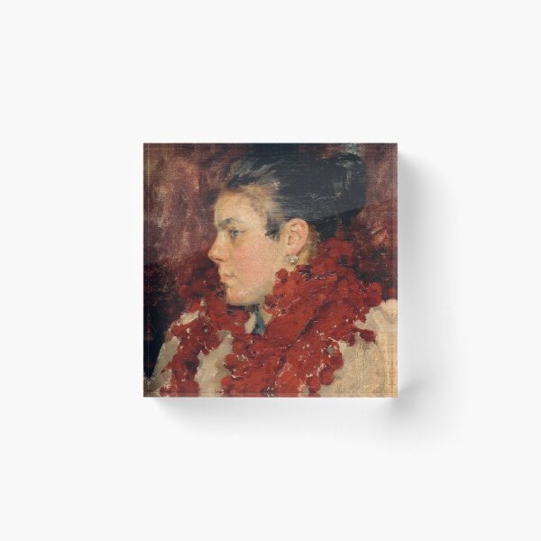 Artikelvorschau, Carlos Federico Sáez – Der rote Schal 1898 entworfen und verkauft von DejaVuStudio.
