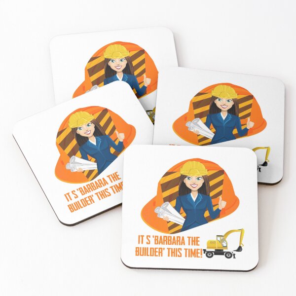 Item preview, It’s ‘Barbara the Builder’ This Time! (on White) designed and sold by PawsitiveMum.