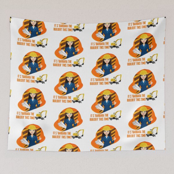 Item preview, It’s ‘Barbara the Builder’ This Time! (on White) designed and sold by PawsitiveMum.