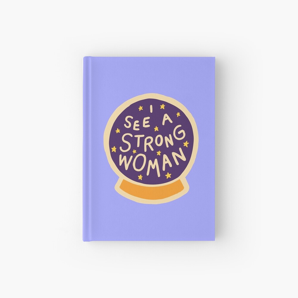 I see a strong woman on Lilac Hardcover Journal
