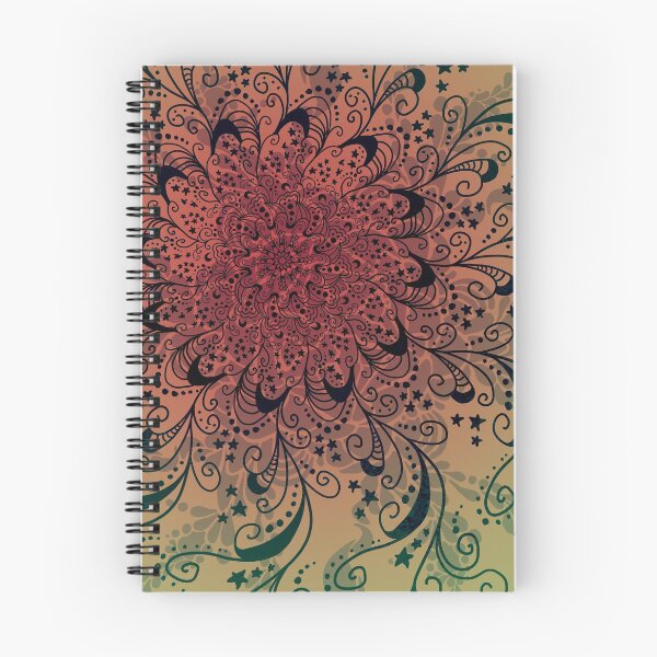 Item preview, Welcome to the Multiverse Mandala - Red Green - Black Stars designed and sold by Natalie Viola .
