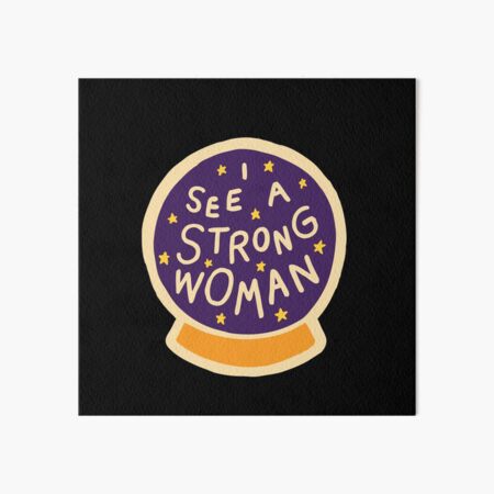 I see a strong woman on Black Art Board Print
