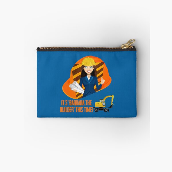 Item preview, It’s ‘Barbara the Builder’ This Time! (on Construction Blue) designed and sold by PawsitiveMum.