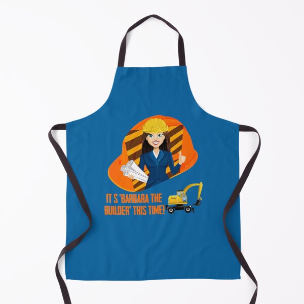 Item preview, It’s ‘Barbara the Builder’ This Time! (on Construction Blue) designed and sold by PawsitiveMum.