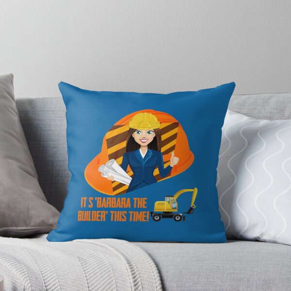 Item preview, It’s ‘Barbara the Builder’ This Time! (on Construction Blue) designed and sold by PawsitiveMum.