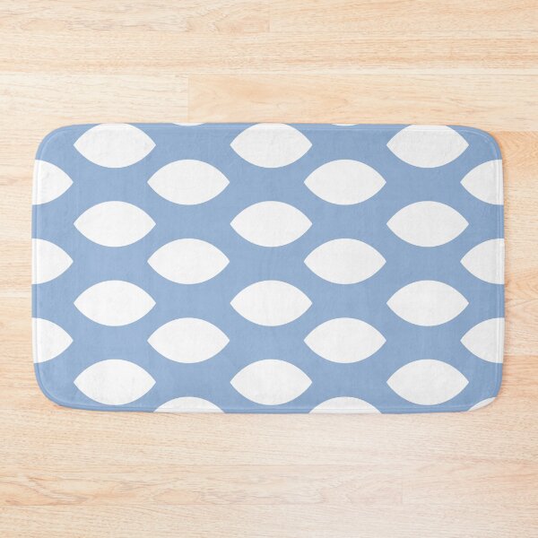 Item preview, Summer light blue plain background white art deco pattern designed and sold by Brontorino.