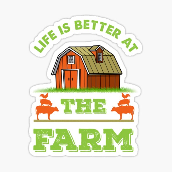Vista previa del artículo con la obra «La vida es mejor en la granja Granero Farmer Farming Funny», diseñado y vendido por RBG1933Tee.