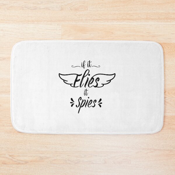 Item preview, If It Flies It Spies funny illustration quotes  designed and sold by KO-Design.