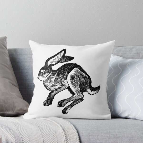 Item preview, Running hare, black and white designed and sold by Ronja-L-art.