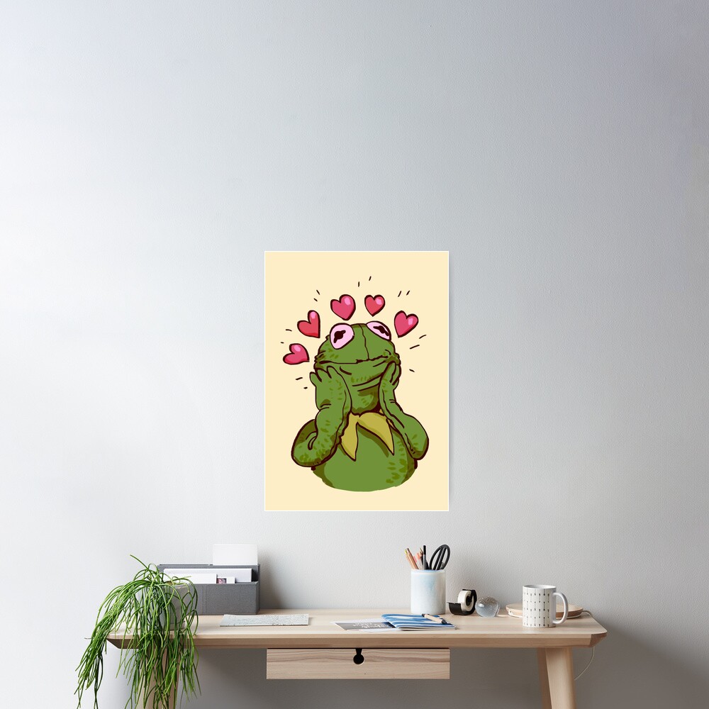 "I draw kermit the frog with lots of love and hearts. The muppets