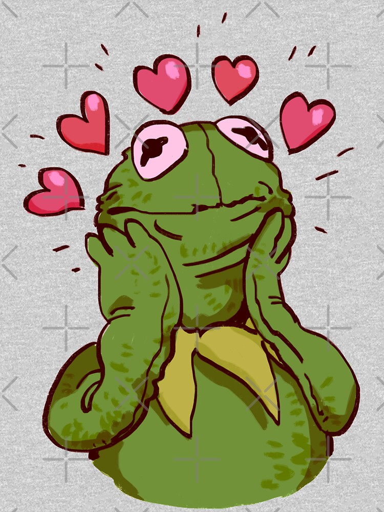 I draw comforting cute green tree frog / frog is here things will be ok  text | Poster