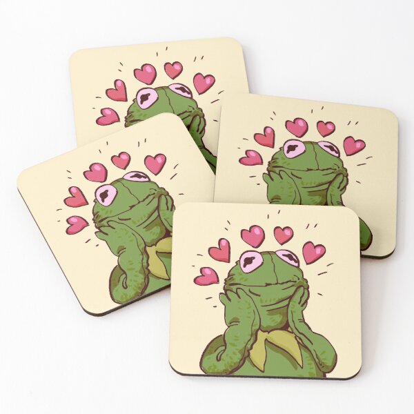 Item preview, I draw kermit the frog with lots of love and hearts. The muppets series. designed and sold by RansRoom.