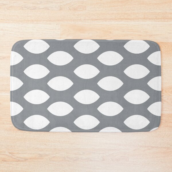 Item preview, Summer light gray plain background white art deco pattern designed and sold by Brontorino.