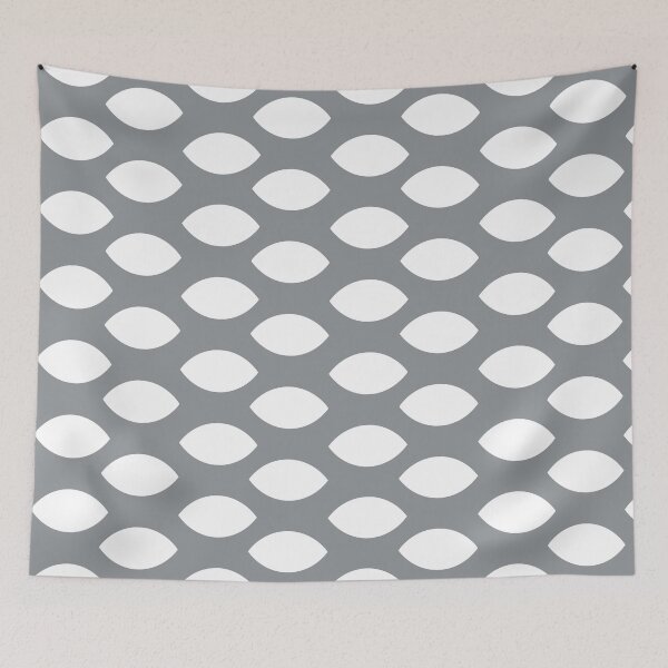 Item preview, Summer light gray plain background white art deco pattern designed and sold by Brontorino.